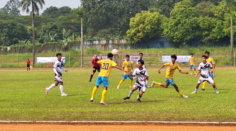 Popda XII Banten, Tim Sepak Bola Kota Serang Menangi Derby Kontra Kabupaten Serang